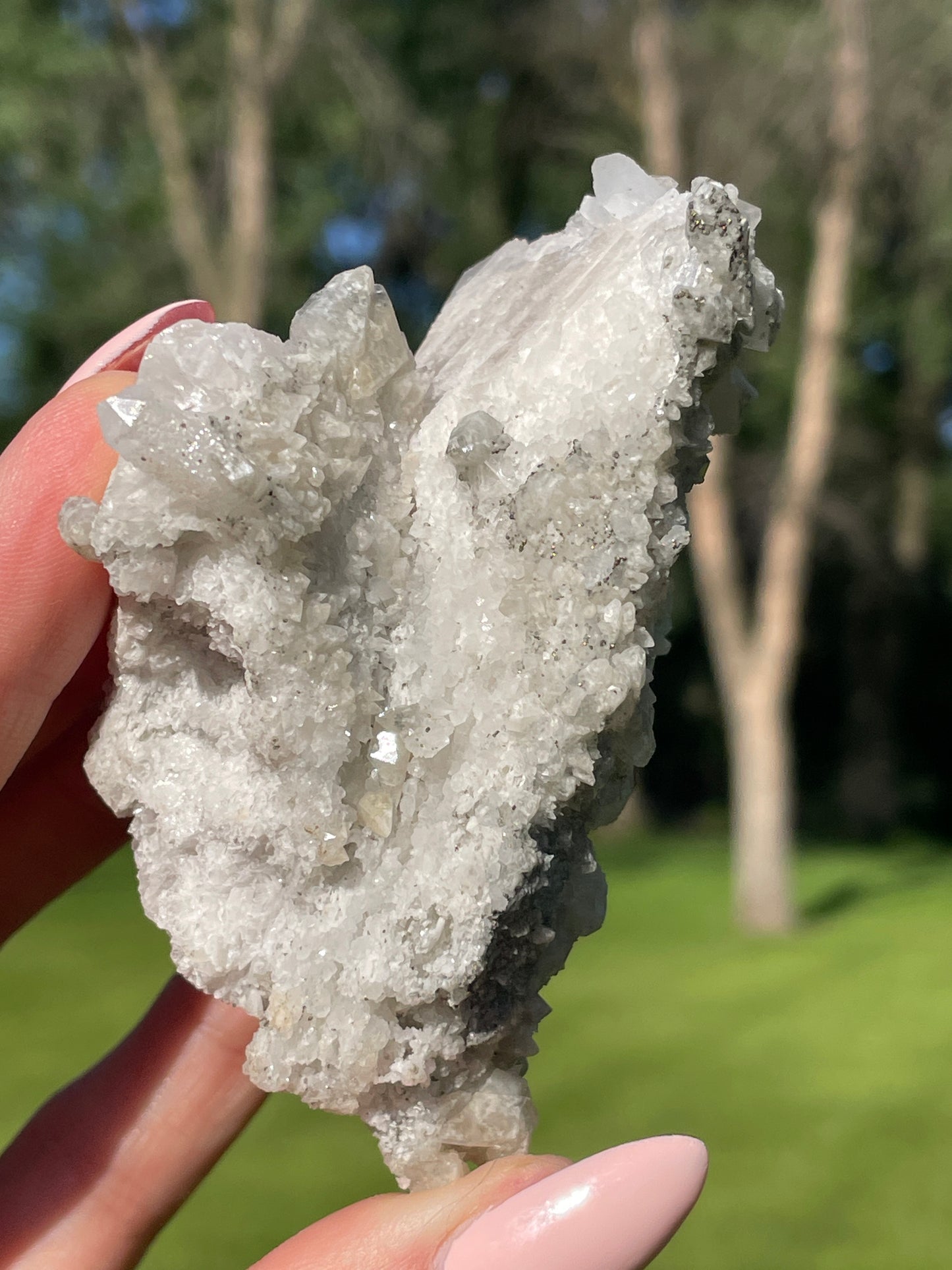 Twin Artisan Danburite with Chalcopyrite