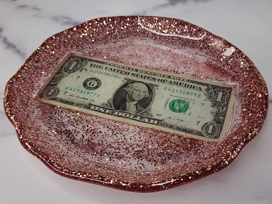 Rose Gold-Champagne Round Tray