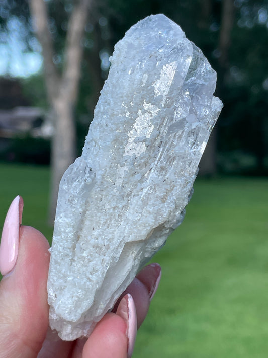 Pink Danburite Cluster with Druzy Quartz Crust