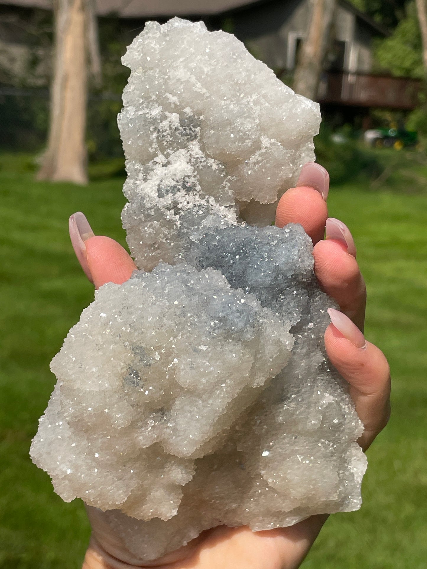 Druzy Blu-zy Calcite with Chalcopyrite - SELLER'S CHOICE!