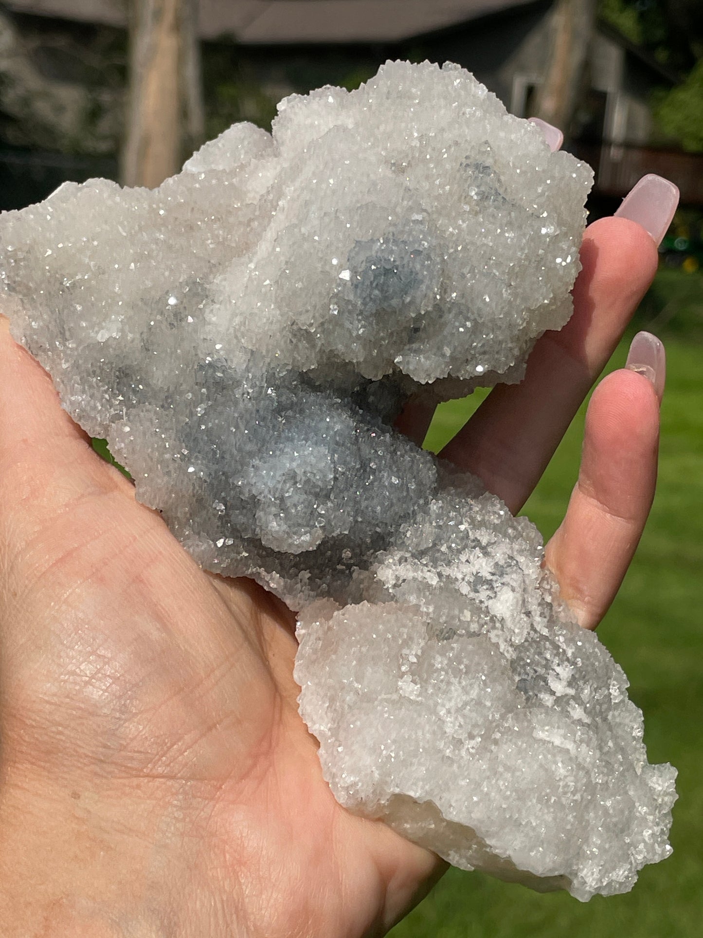 Druzy Blu-zy Calcite with Chalcopyrite - SELLER'S CHOICE!