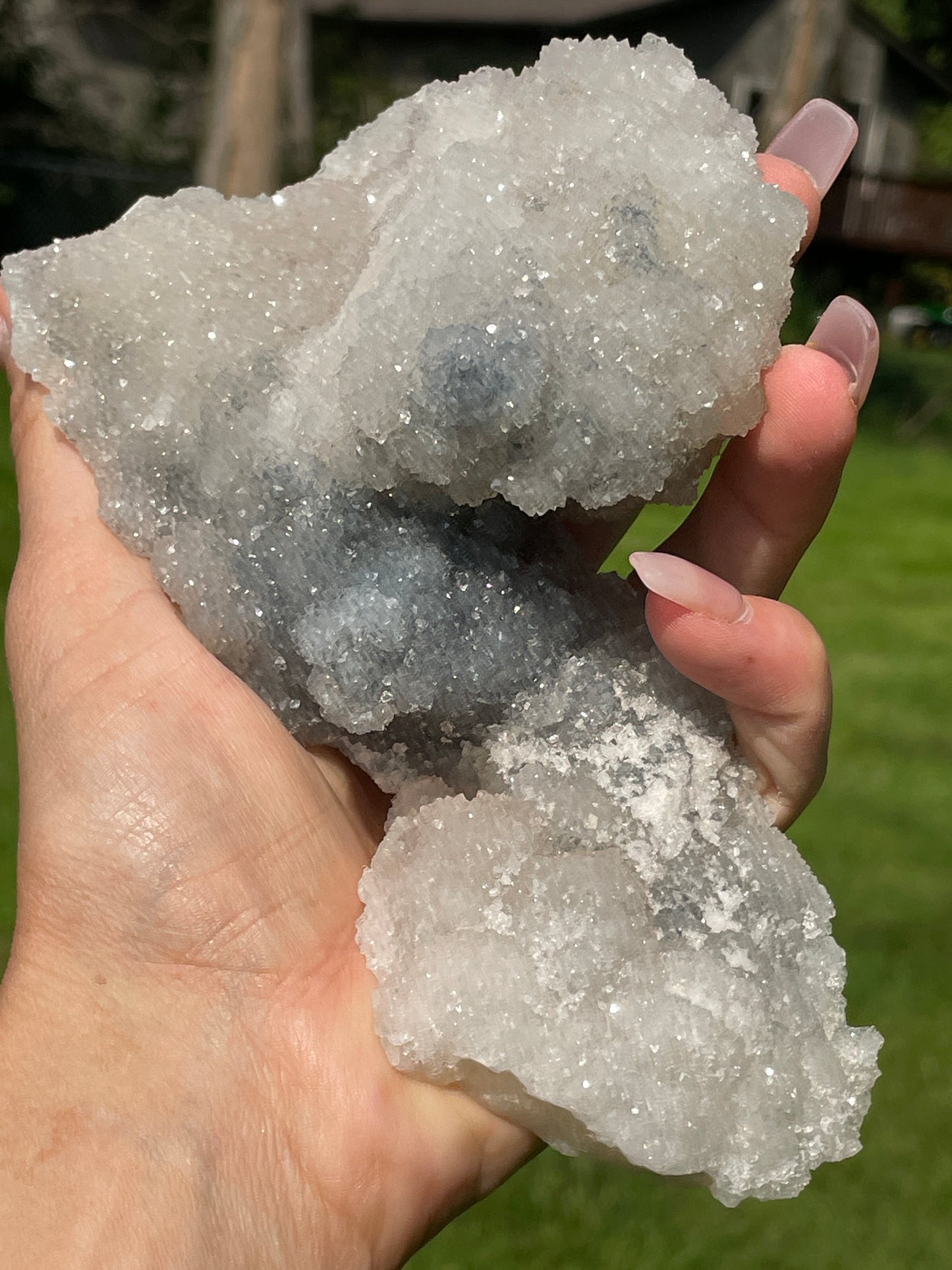 Druzy Blu-zy Calcite with Chalcopyrite - SELLER'S CHOICE!