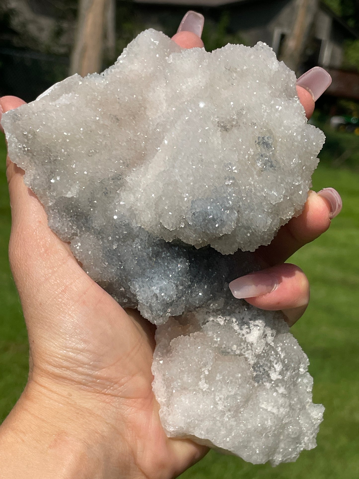 Druzy Blu-zy Calcite with Chalcopyrite - SELLER'S CHOICE!