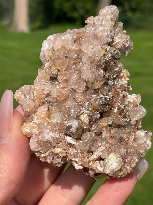 Sparkling Danburite Cluster with Quartz