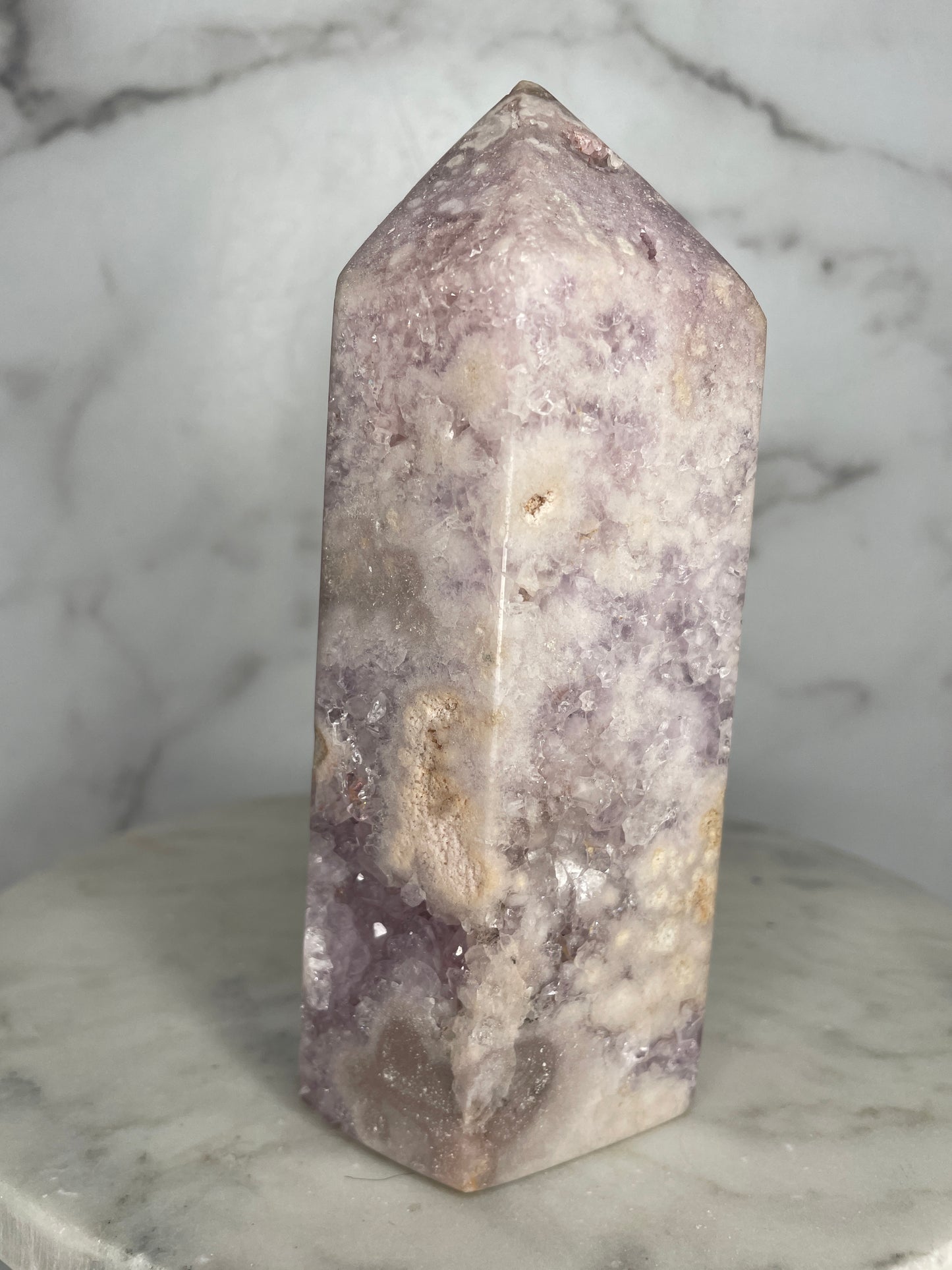 Chunky Lilac Pink Amethyst Tower