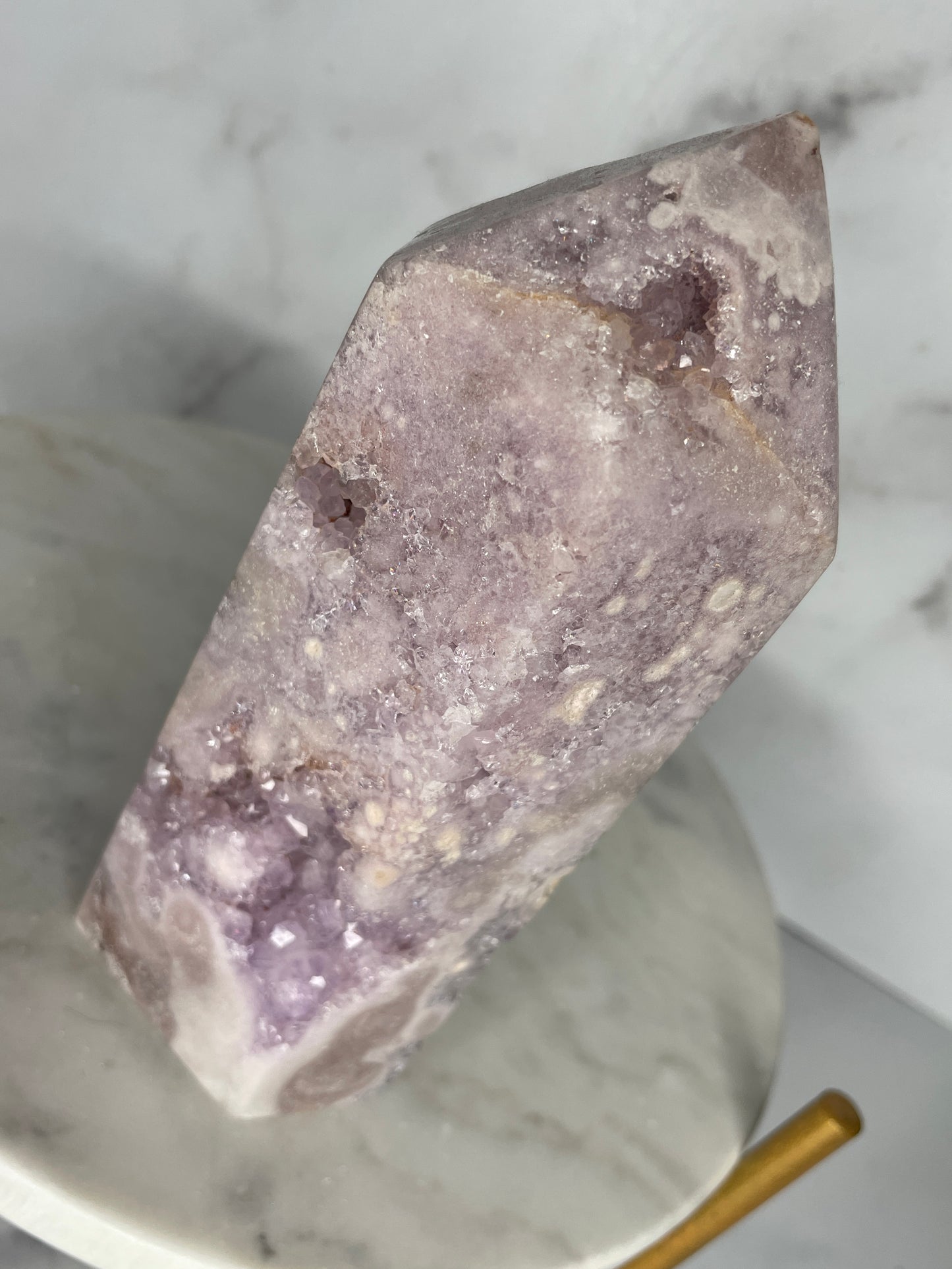 Chunky Lilac Pink Amethyst Tower