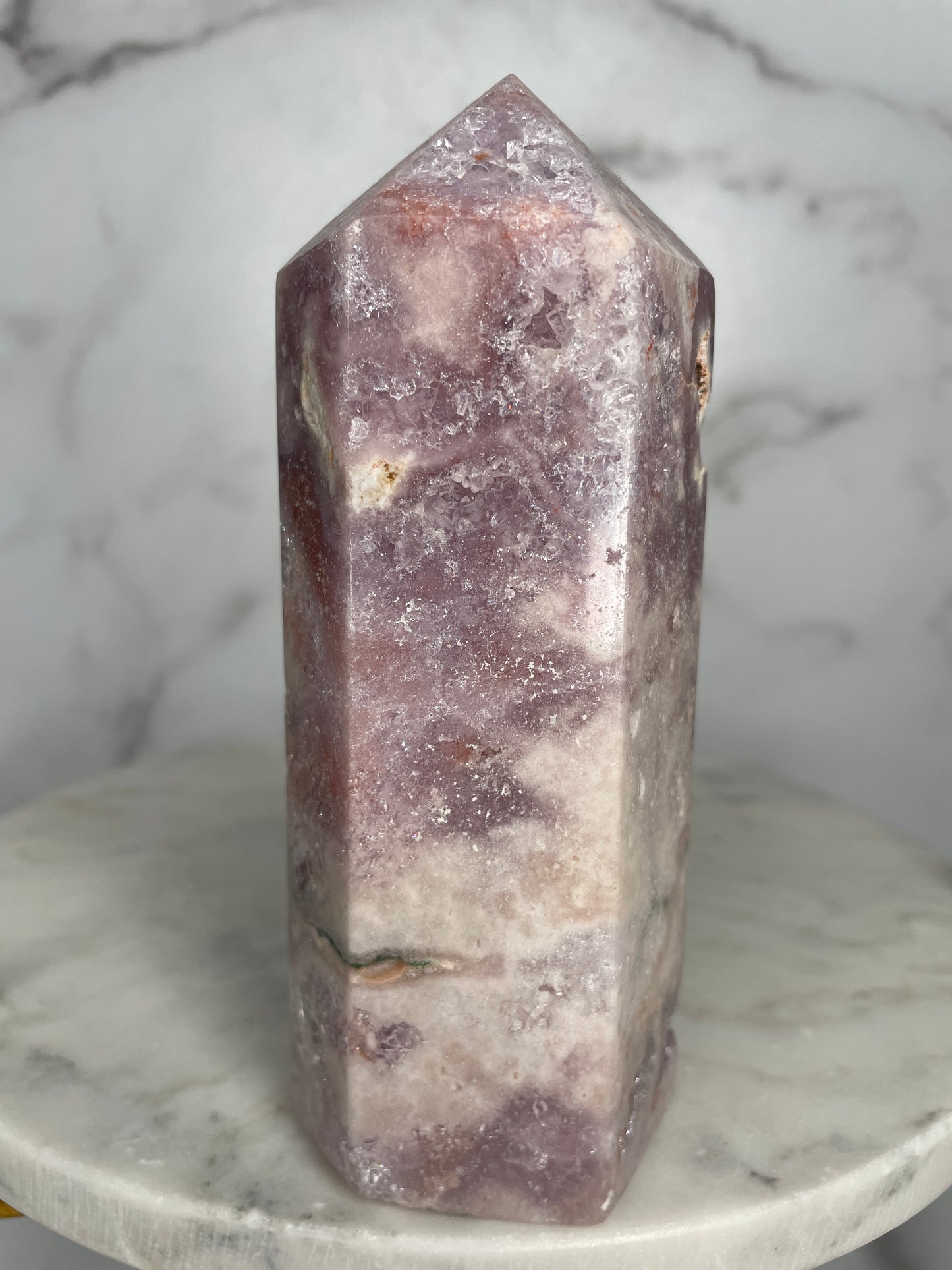 Yellow Label AAA, Lilac & Quartzy Pink Amethyst Tower