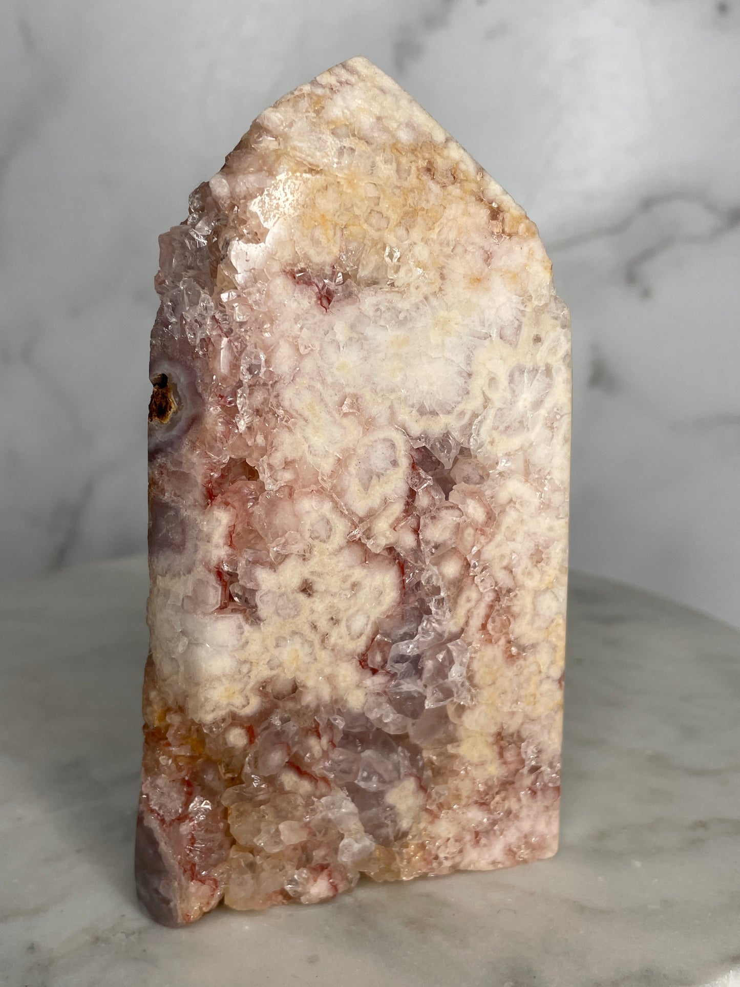 Mosaic Florentine Pink Amethyst Tower