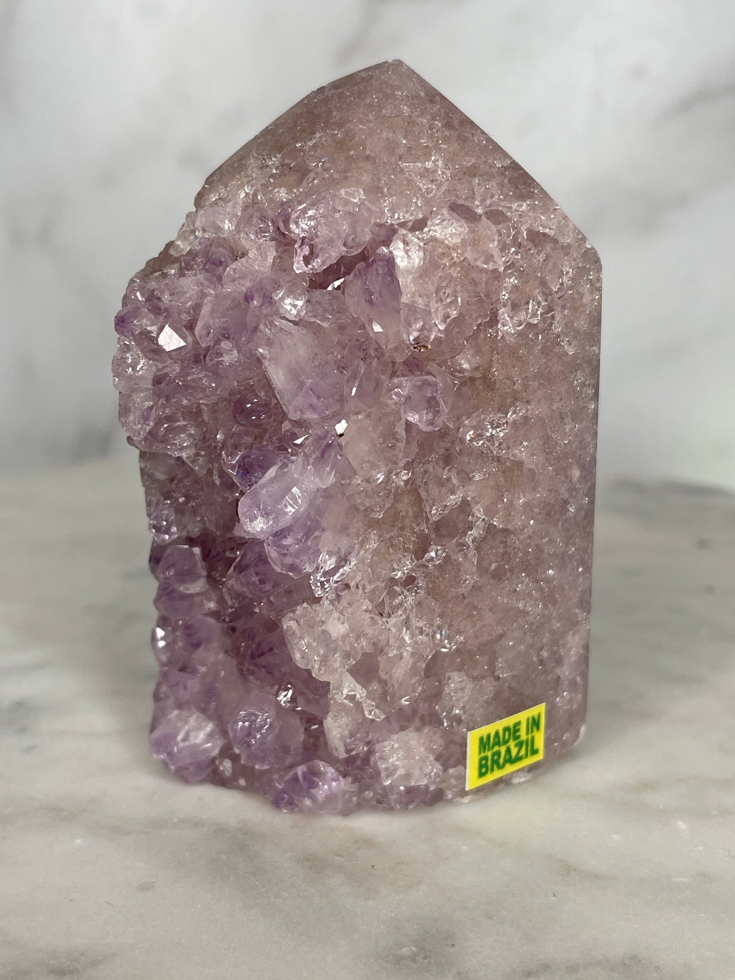 Yellow Label Lilac Pink Amethyst + Agate Tower