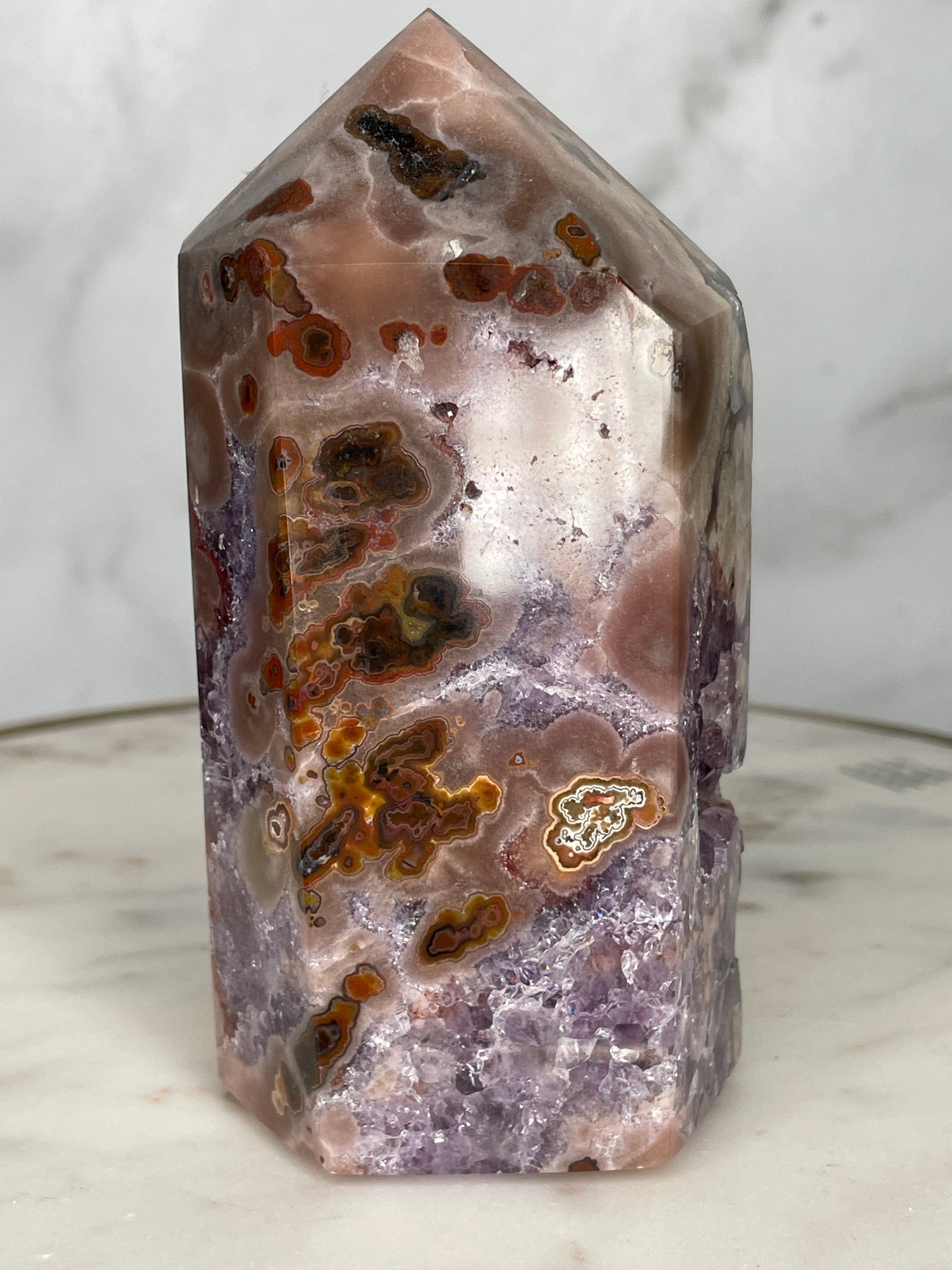 Alluring Deep Purple Pink Amethyst Tower