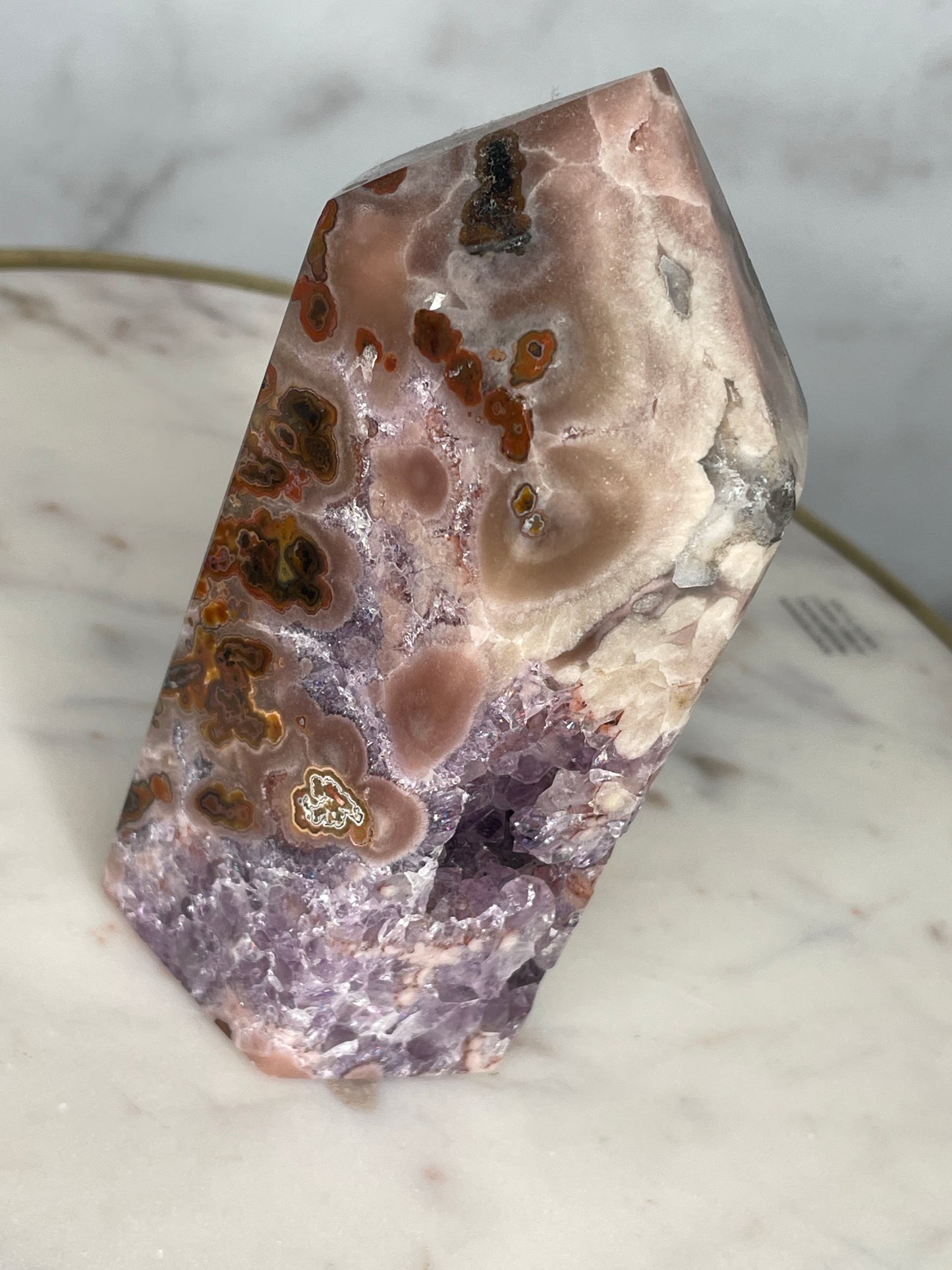 Alluring Deep Purple Pink Amethyst Tower