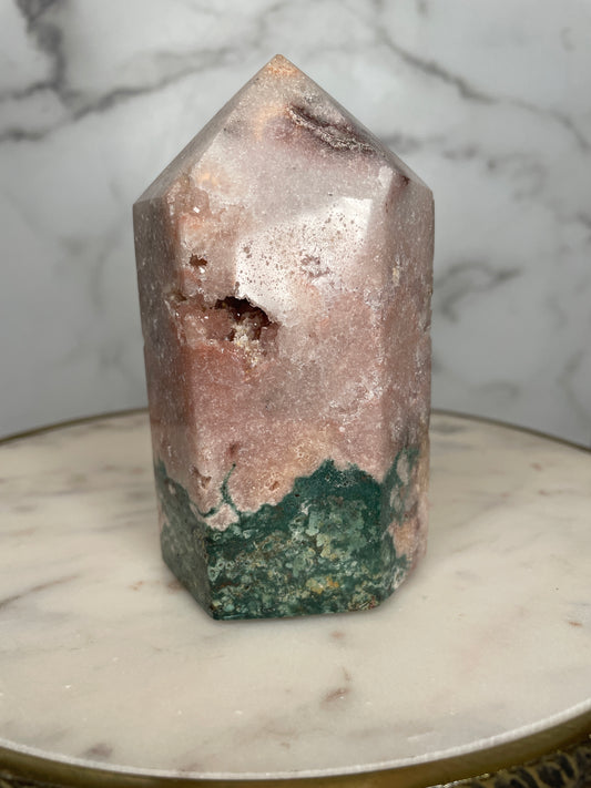 Affordable Pink Amethyst Tower with Jasper