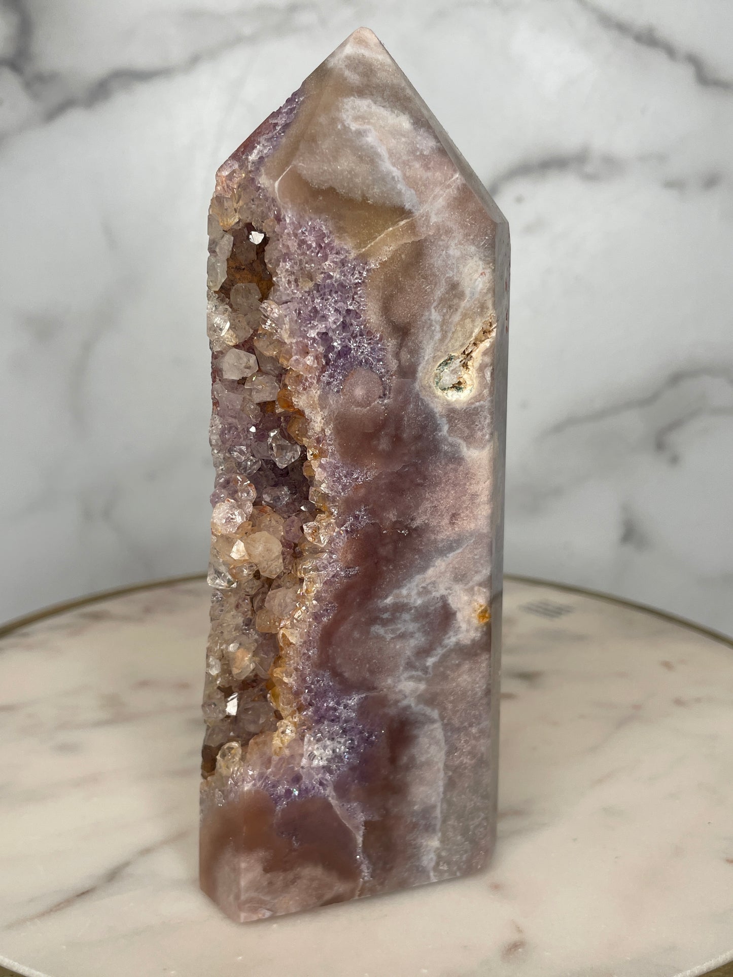 AAAA Moody Pink Amethyst Tower