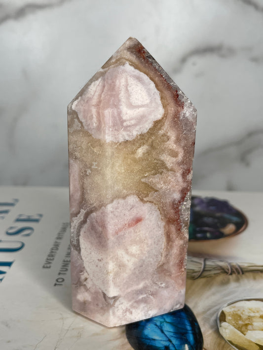 The Mosaic Collection - Quartzation Sensation Pink Amethyst Tower