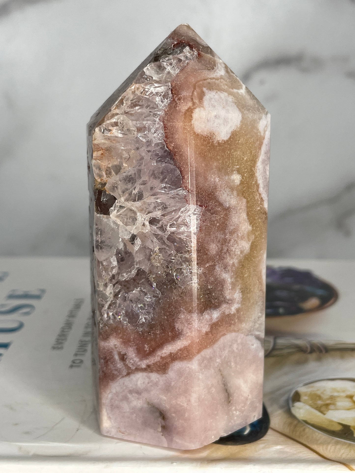 The Mosaic Collection - Quartzation Sensation Pink Amethyst Tower