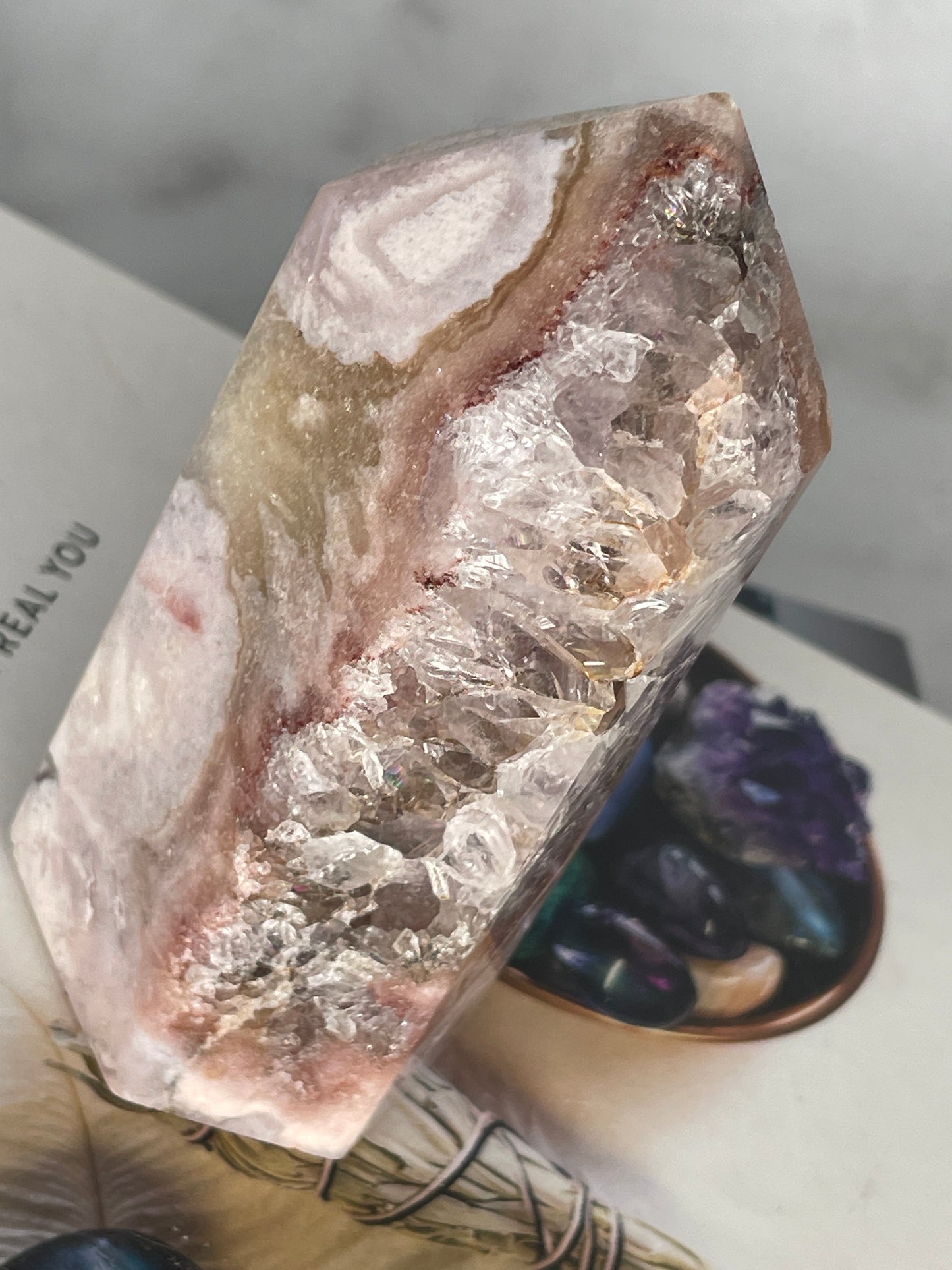 The Mosaic Collection - Quartzation Sensation Pink Amethyst Tower