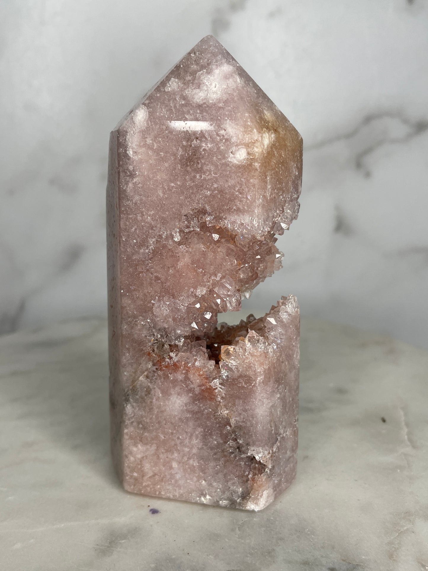 AAA Baby Pink Elegant Pink Amethyst Tower