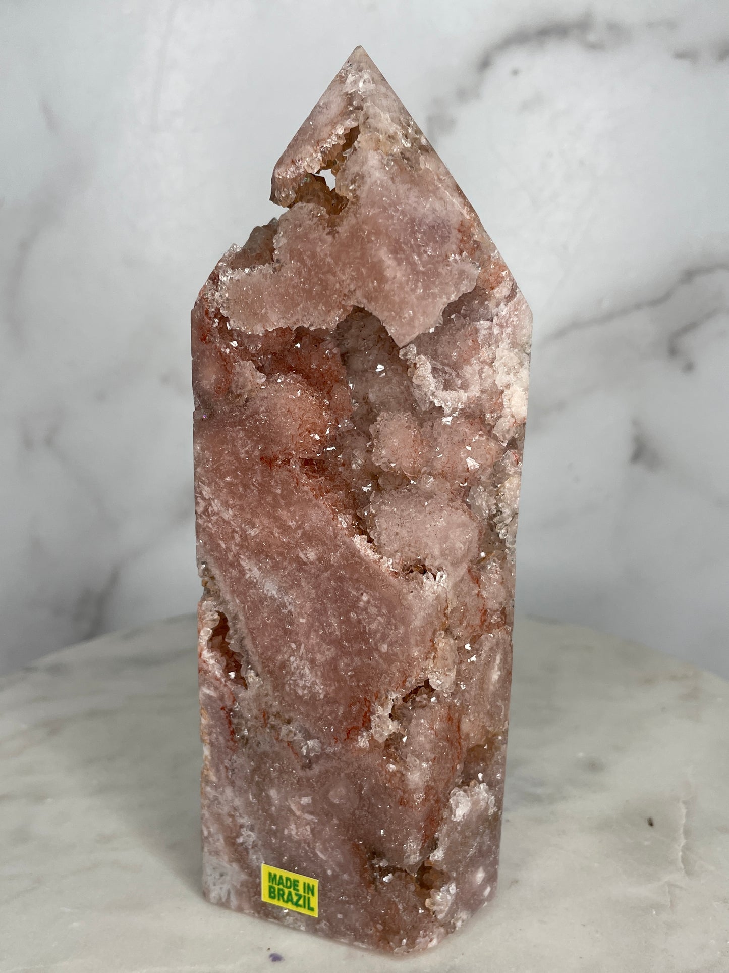 Radient Strawberry Pink Amethyst Tower