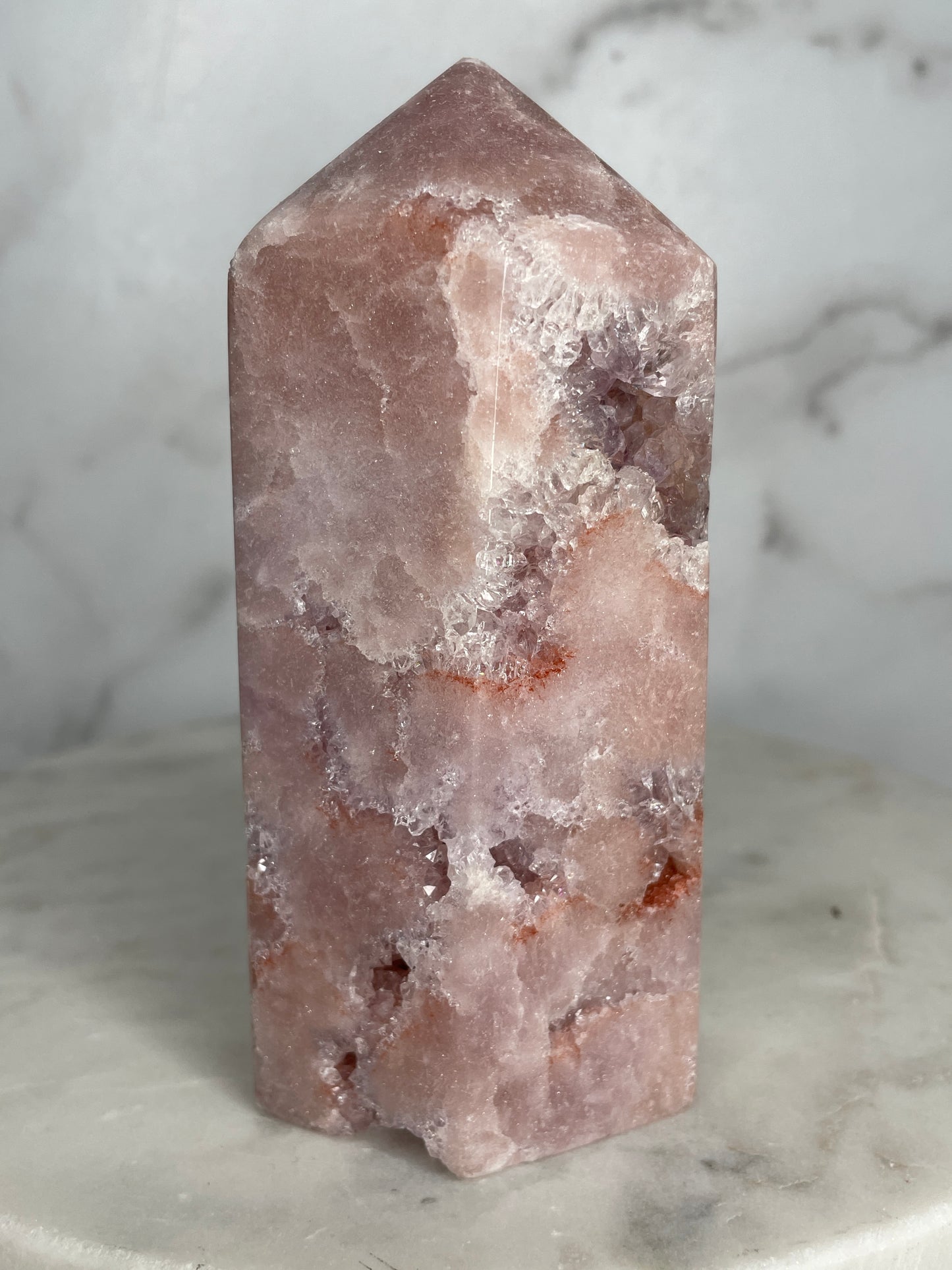 Mosaic Collection ~ Illuminated Pink Amethyst Tower