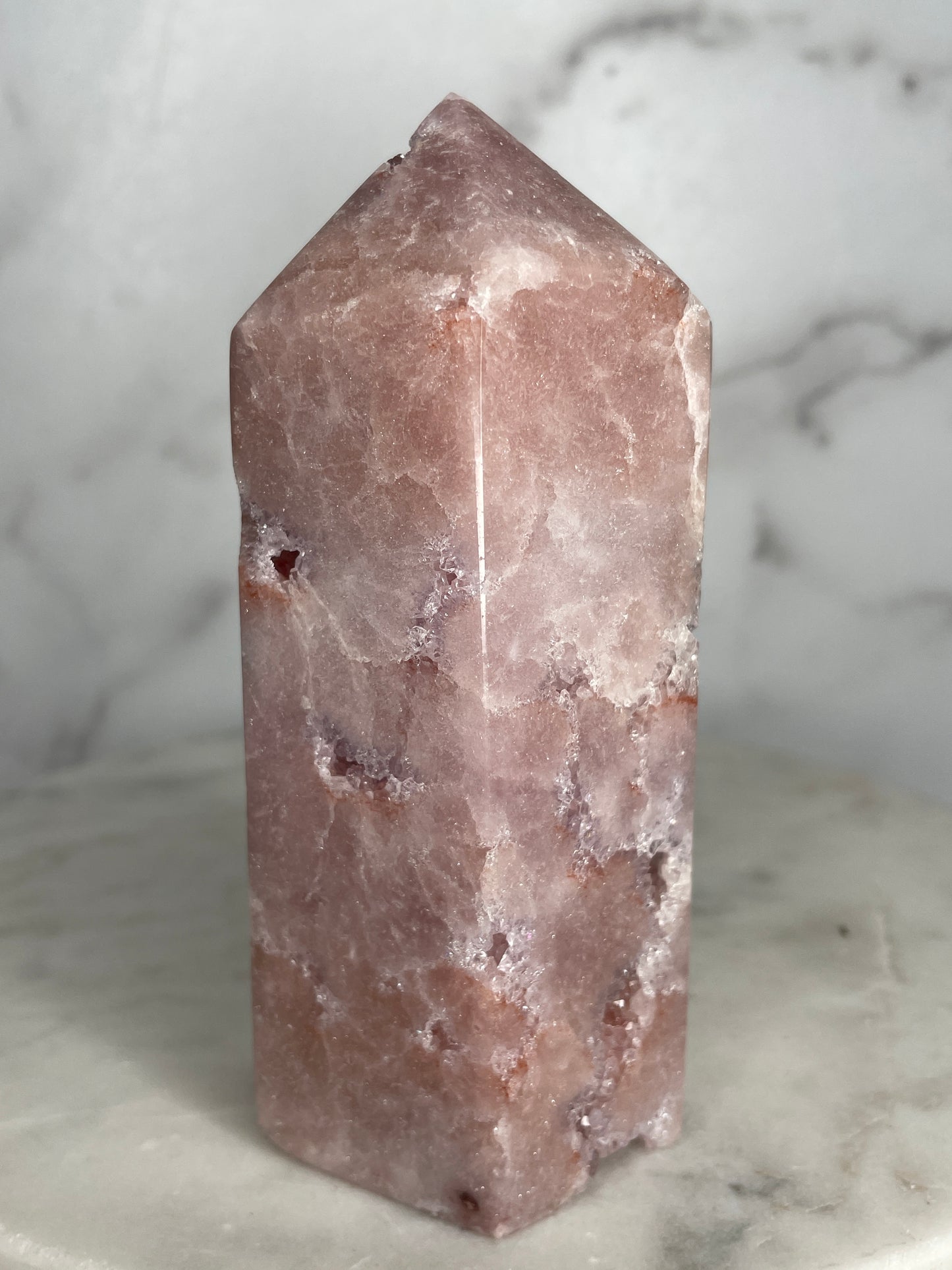 Mosaic Collection ~ Illuminated Pink Amethyst Tower