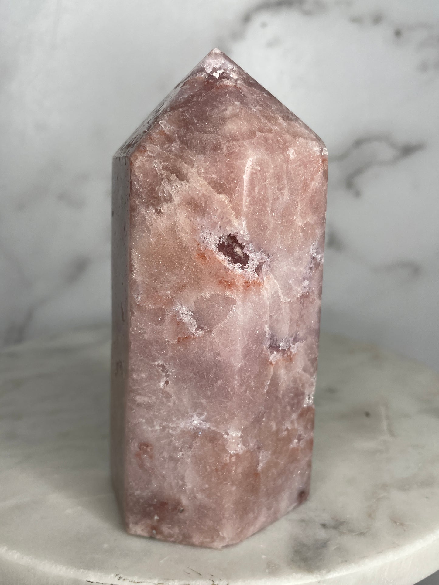 Mosaic Collection ~ Illuminated Pink Amethyst Tower