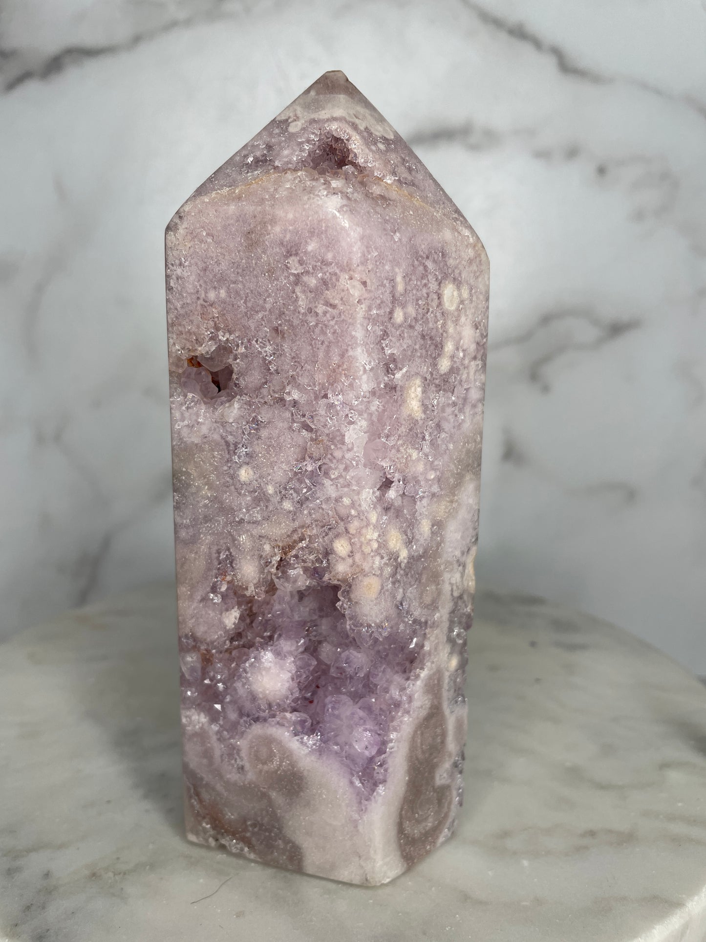 Chunky Lilac Pink Amethyst Tower