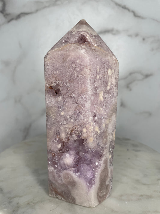 Chunky Lilac Pink Amethyst Tower