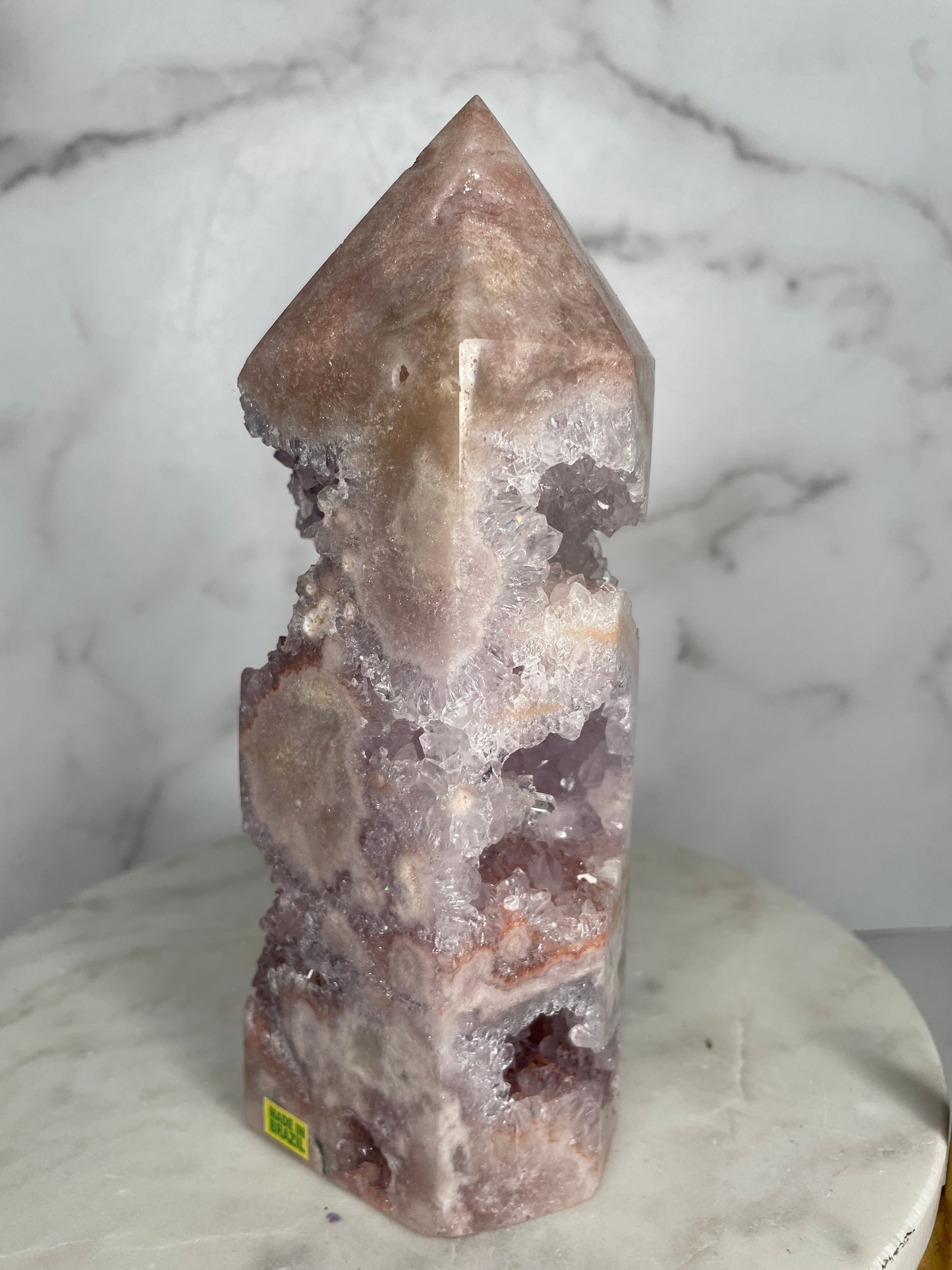 Ethereal Pink Amethyst Statement Tower