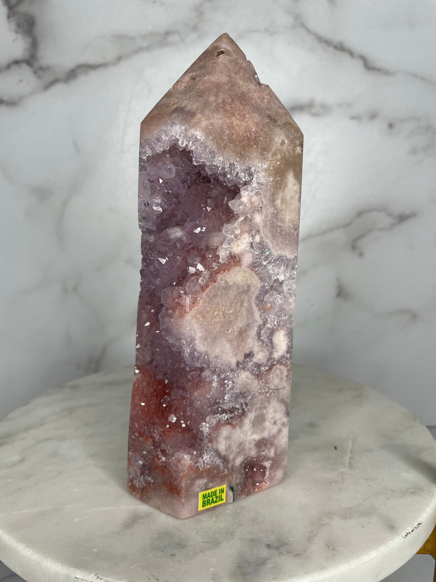 Ethereal Pink Amethyst Statement Tower