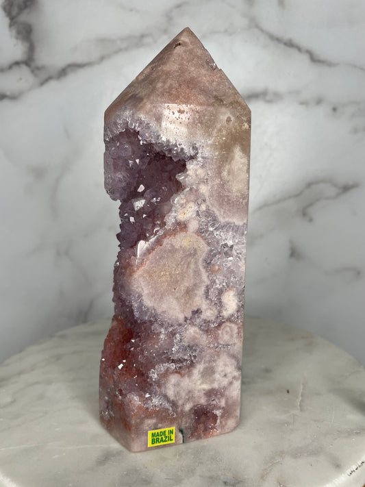 Ethereal Pink Amethyst Statement Tower